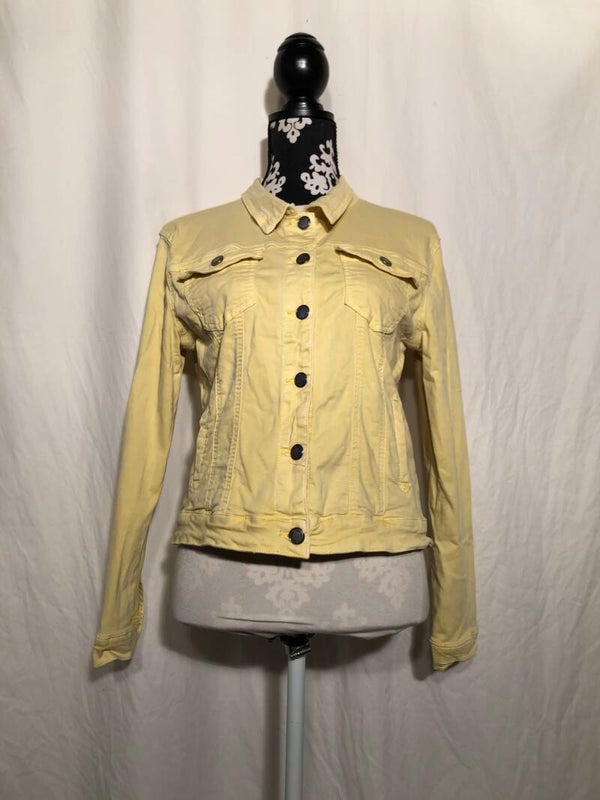 Nina Carter geel denim jeans jasje maat 40