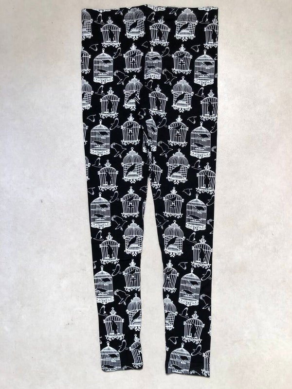Dancing days by Banned zwarte legging met vogelkooitjes maat M
