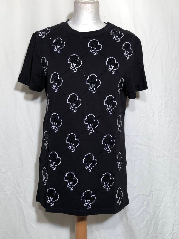 Reinders zwart t-shirt met glitter applicaties maat XXS