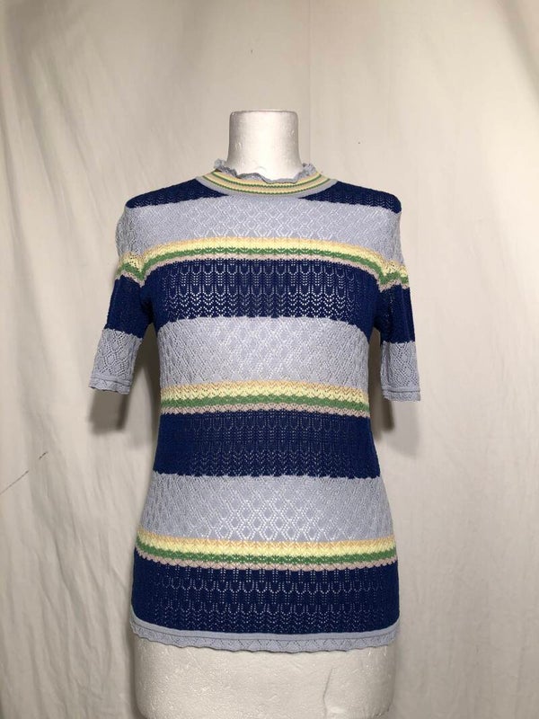 Samsøe en Samsøe meerkleurig gehaakt t-shirt maat M