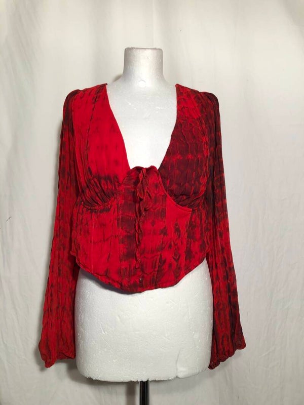 FashionNova rood/zwarte bustier top maat XL