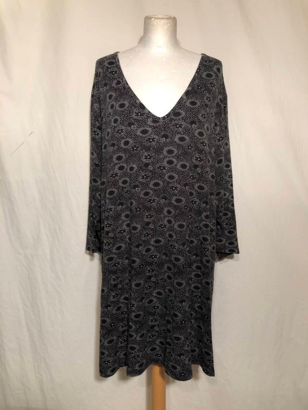 Head over heels zwart lang tuniek met witte print maat 52