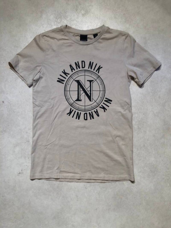 Nik and Nik by Nikkie beige t-shirt met opdruk maat 164