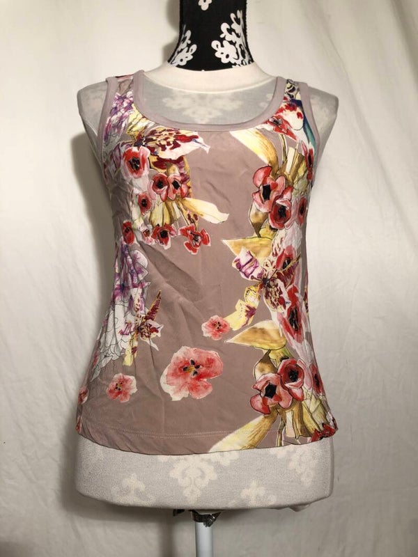 Marccain oudroze gebloemd tanktop maat M
