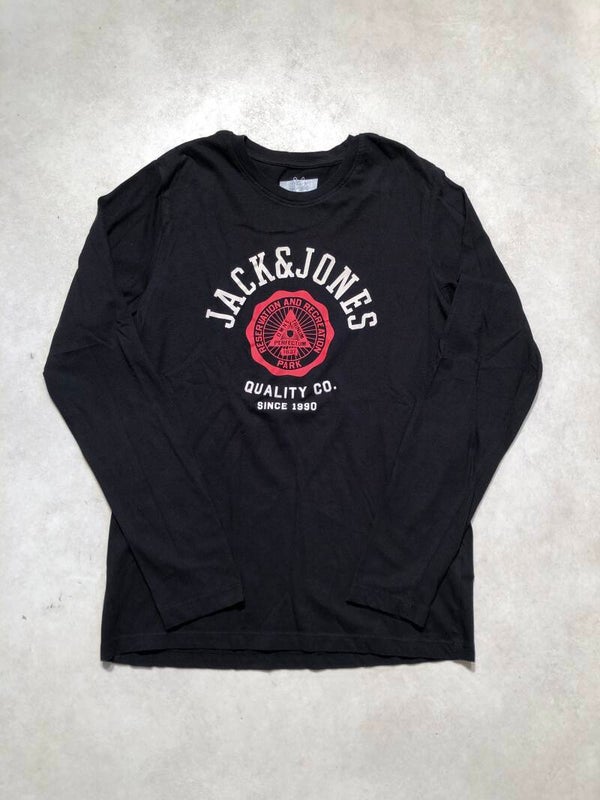 Jack & Jones zwarte longsleeve met opdruk maat 176