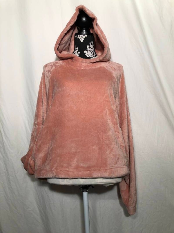 Hollister zachtroze velours hoodie maat XL