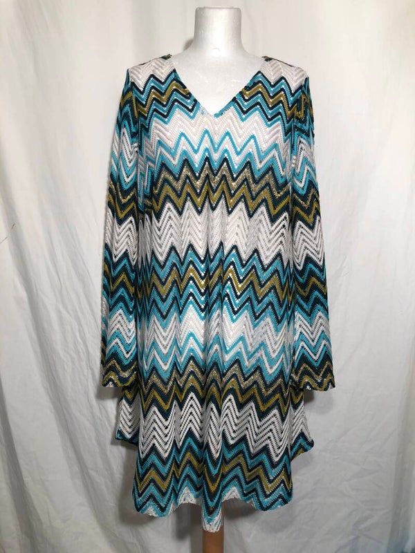 Yoek gehaakt meerkleurig tuniek maat 46/48