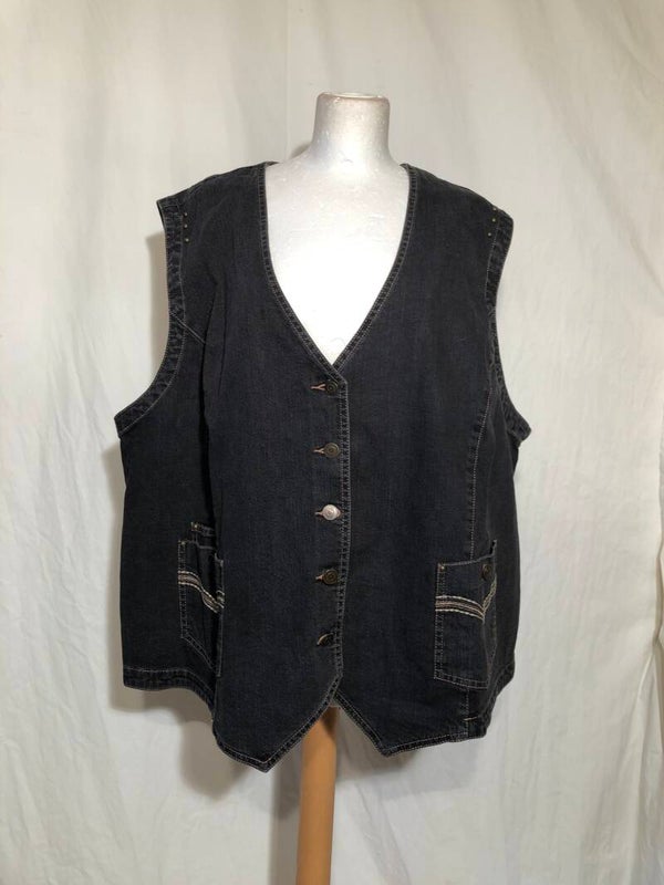 Semper per lei zwart washed gilet maat 54