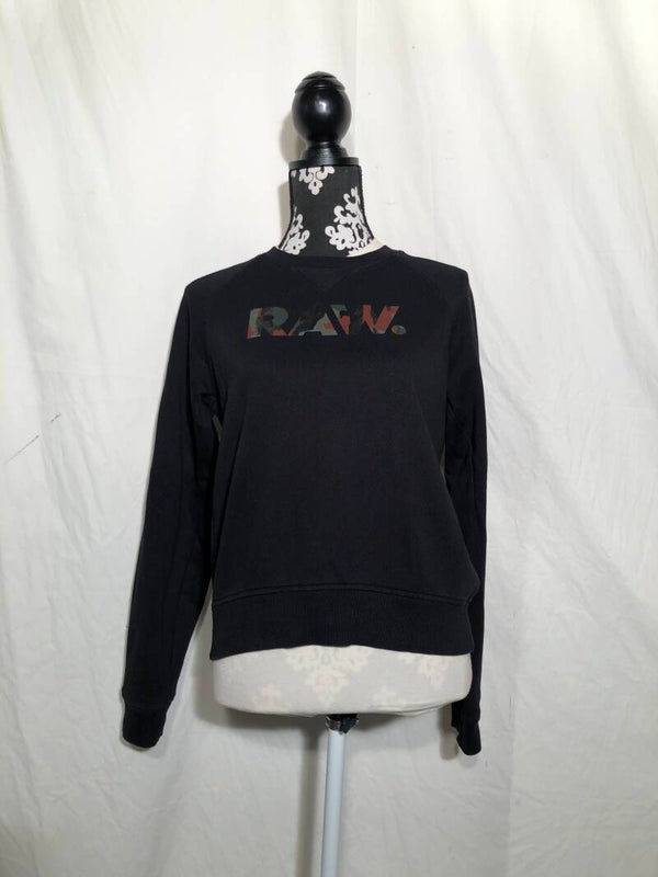 G-star zwarte sweater met opdruk maat S