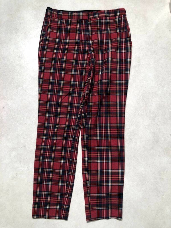Zara rood geruite broek maat M
