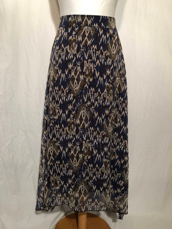 Aaiko blauw/bruin print rok maat S