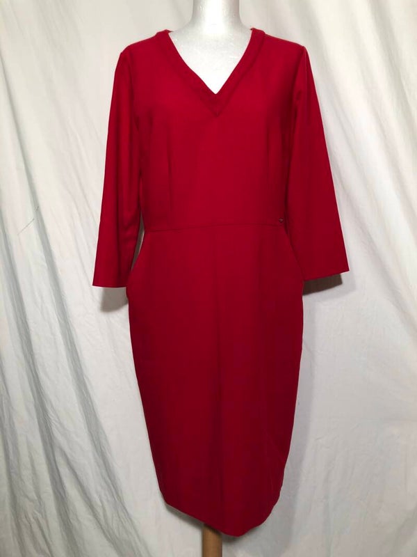 Mc Gregor rode jurk met zakken maat 38