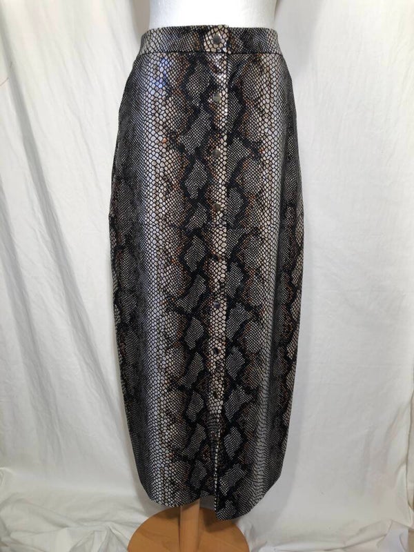 Fifth House imitatie lederen slangprint rok maat 38