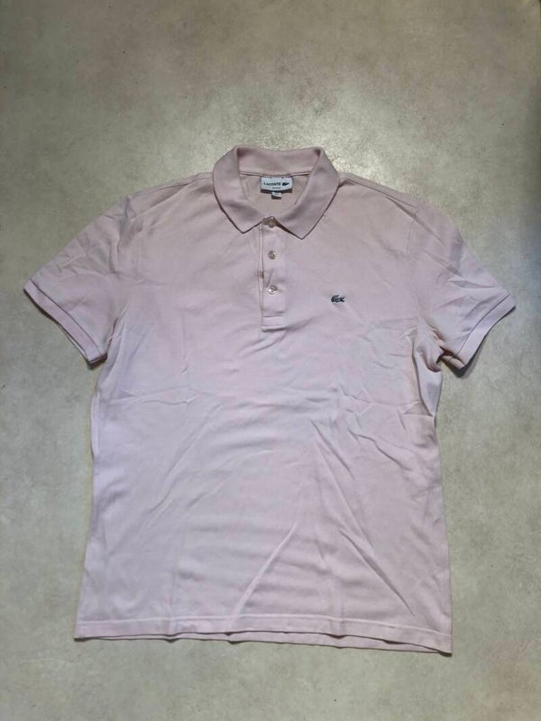 Lacoste lichtroze polo maat L