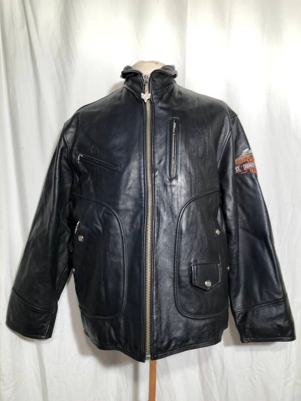 Harley Davidson zwart leder biker jas maat L