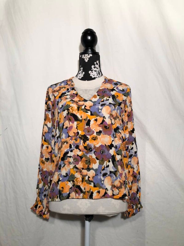 Vero moda oranje gebloemd tuniek maat XL