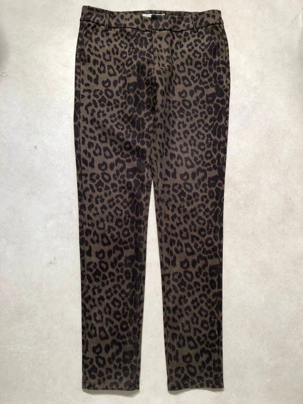 My Jewellery bruine luipaard suedine print broek maat M