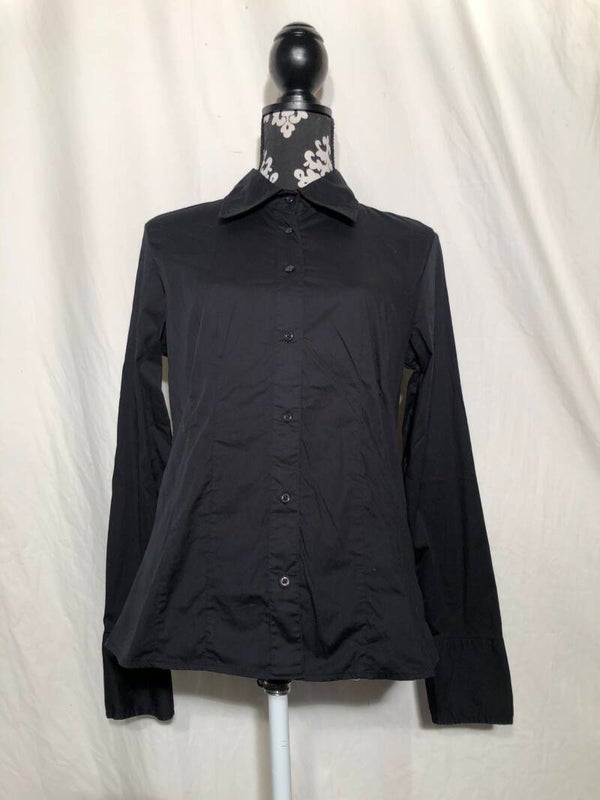 Sutherland zwart getailleerde blouse maat XL