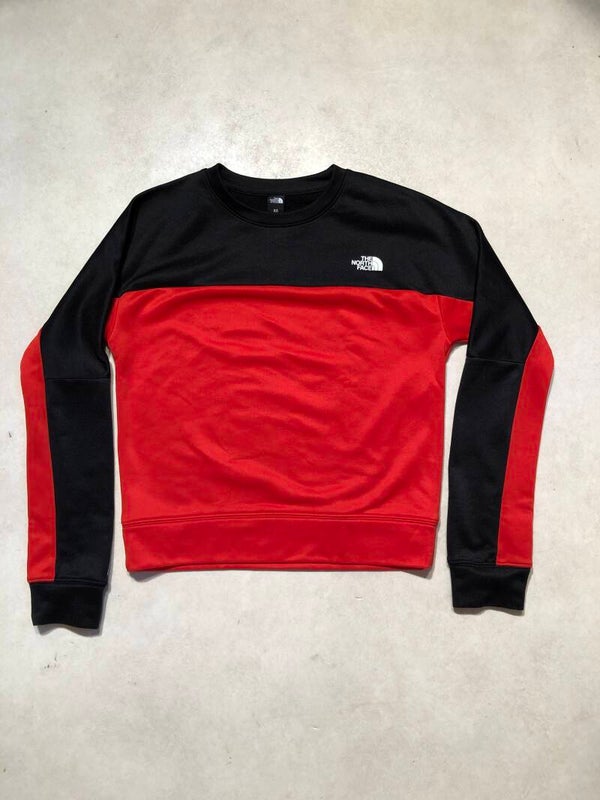 The north face zwart/rode sweater maat XS