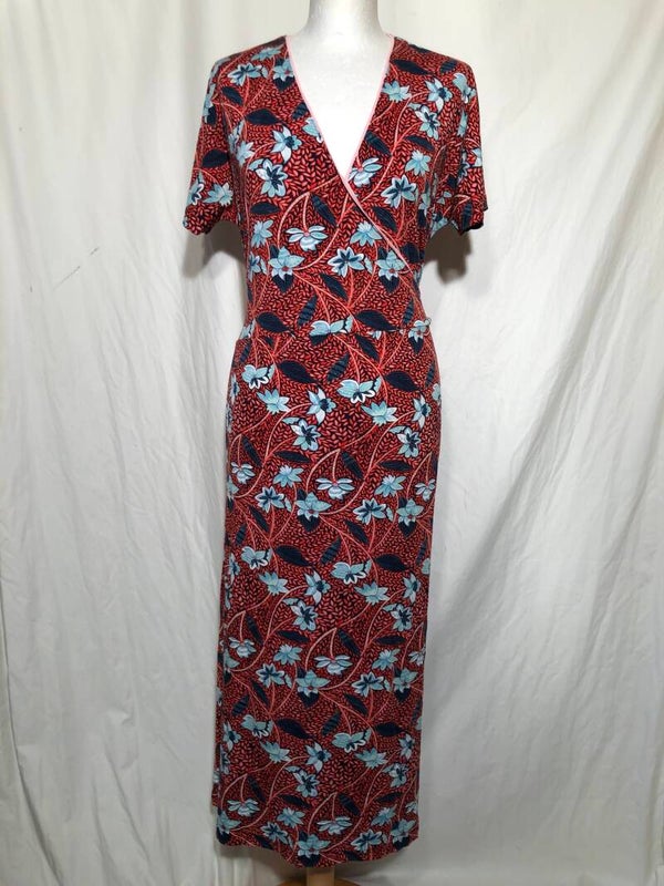Didi rood gebloemde jurk maat 48
