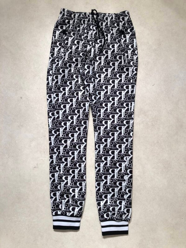 Reinders zwart/wit print stretch pant maat 164