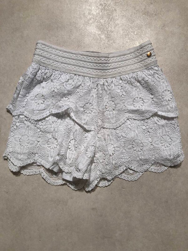 Cotton Club wit kanten short maat XS/S