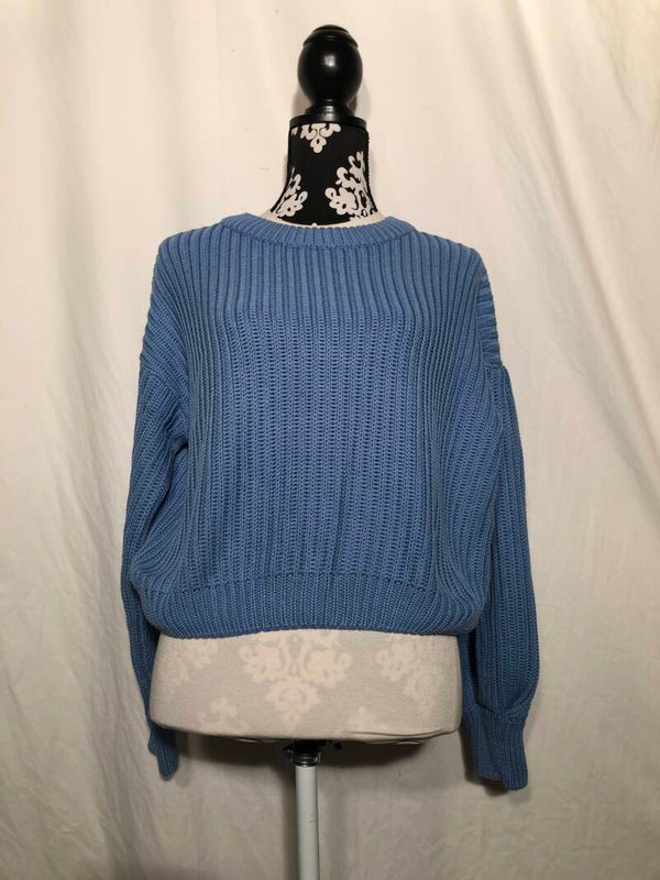 NA-KD blauw gebreide trui maat L