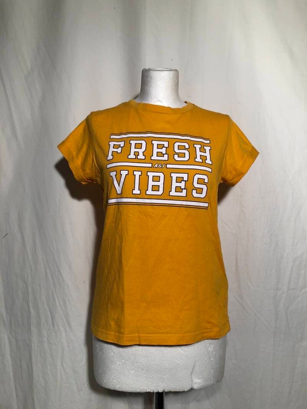 Amy & Ivy geel t-shirt met opdruk maat S