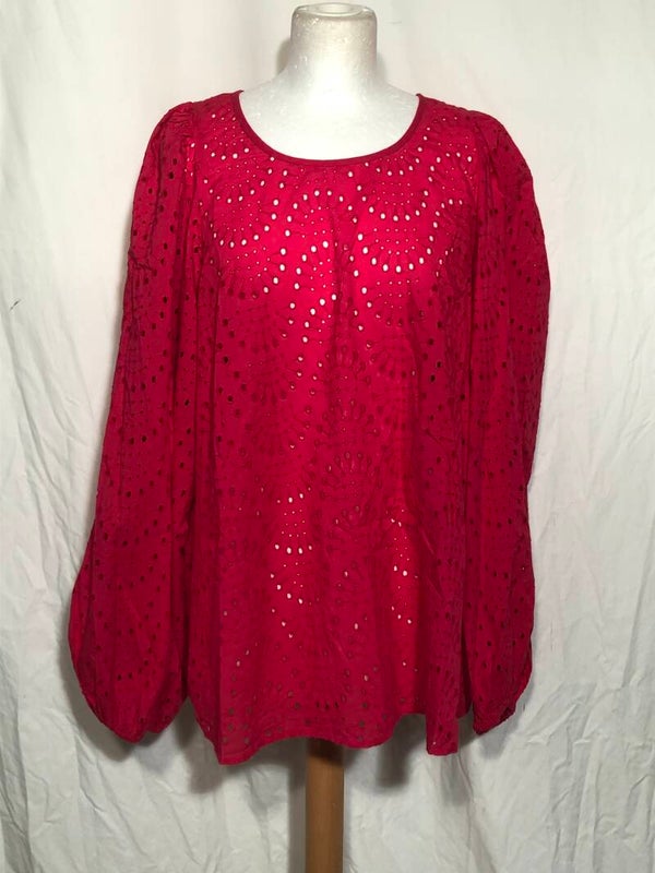 Kaffe curve rood broderie tuniek maat 48