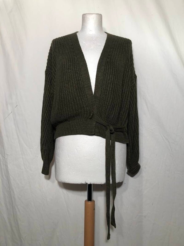 Costes groen gebreid vest maat S/M