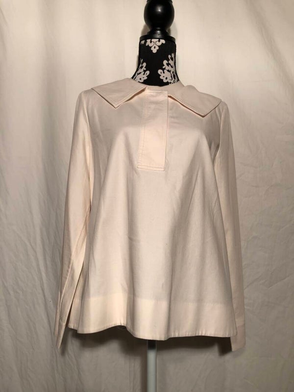 Cos crème tuniek met grote kraag maat 38