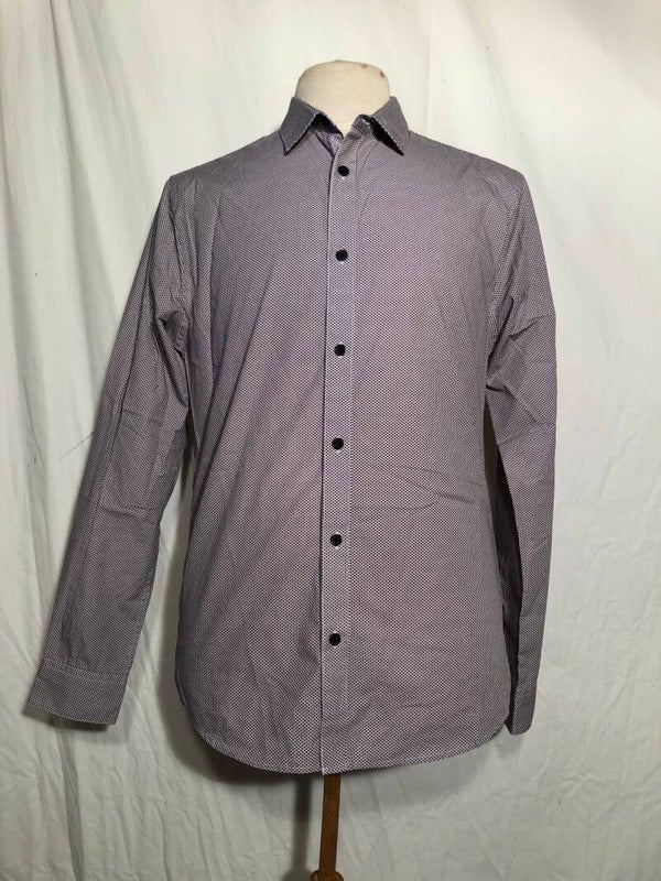 Only & Sons Bordeaux print overhemd maat L