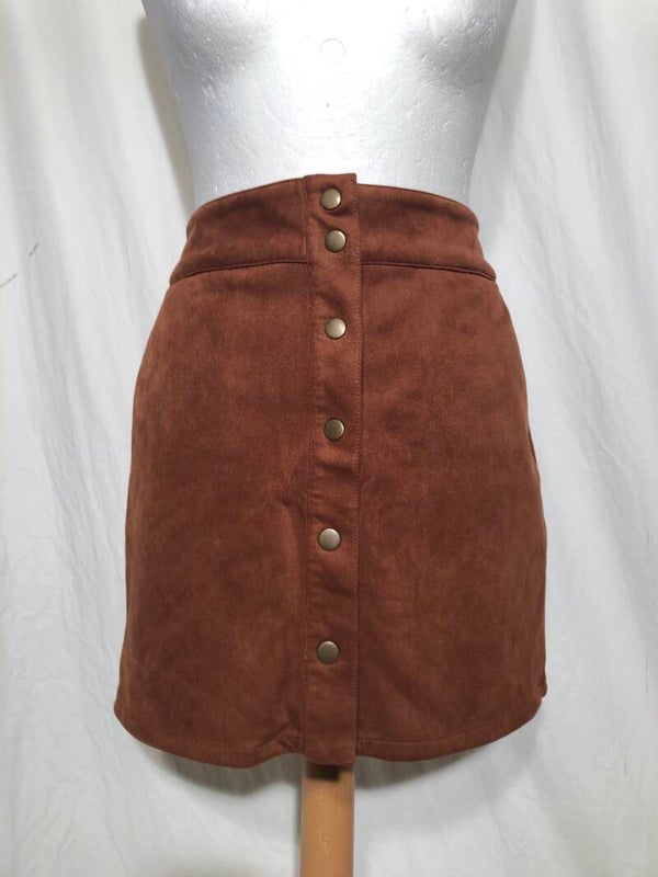 Costes atelier bruine suedine rok maat S