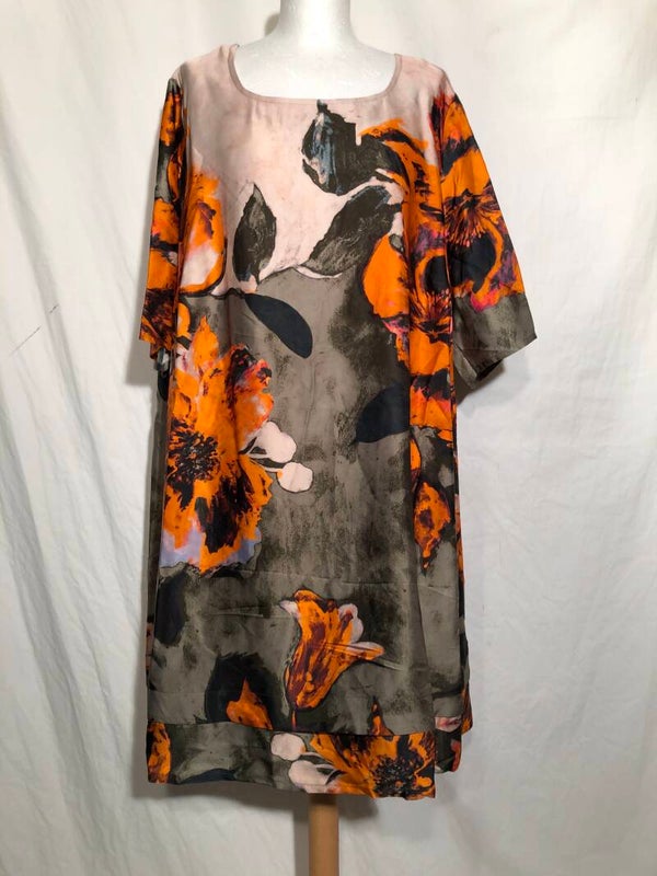 Ulla Popken Selection meerkleurige print jurk maat 50/52