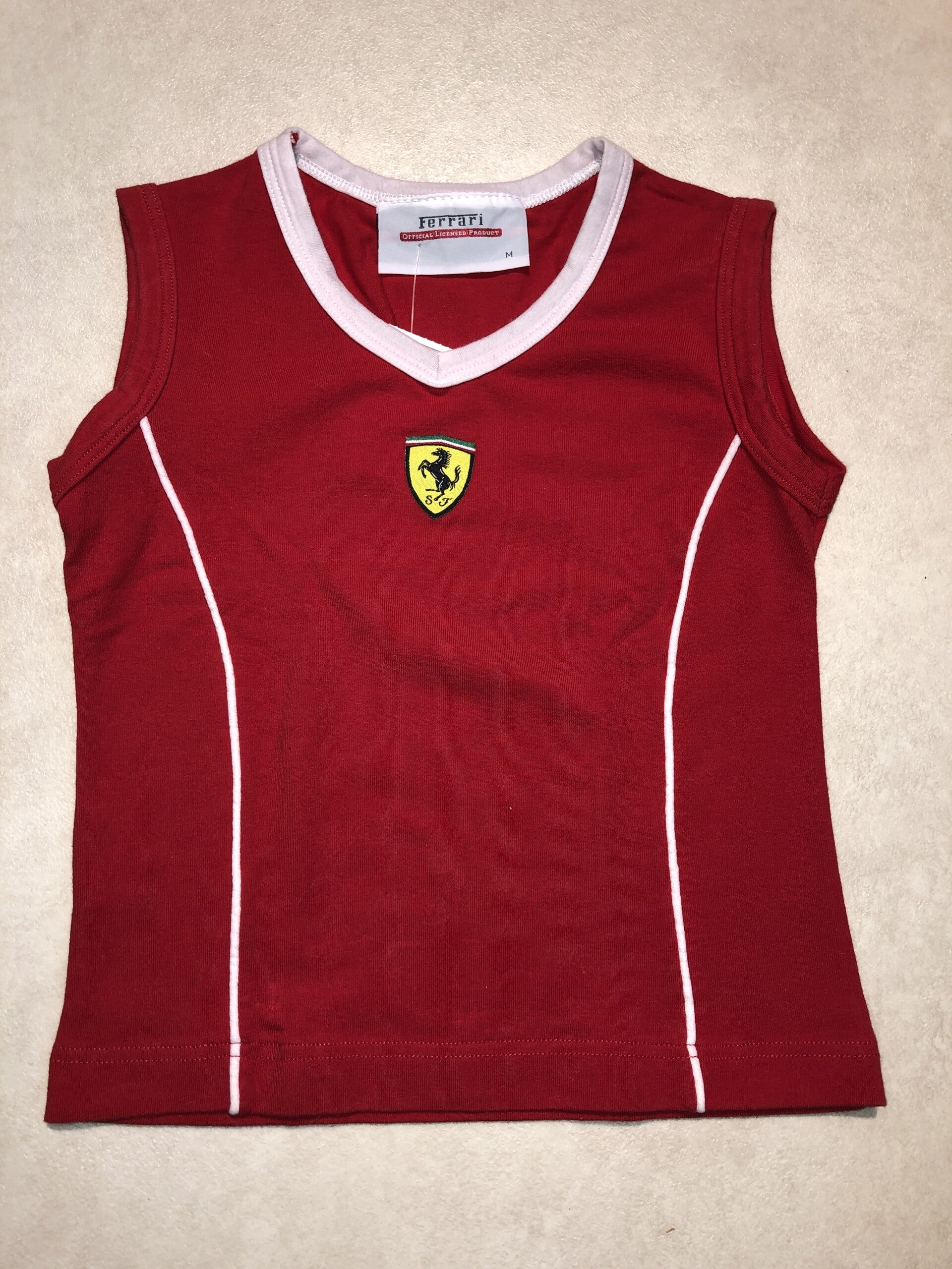 Ferrari rood tanktop maat 110