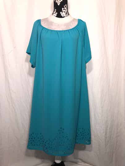 Mat mintgroene jurk maat 44