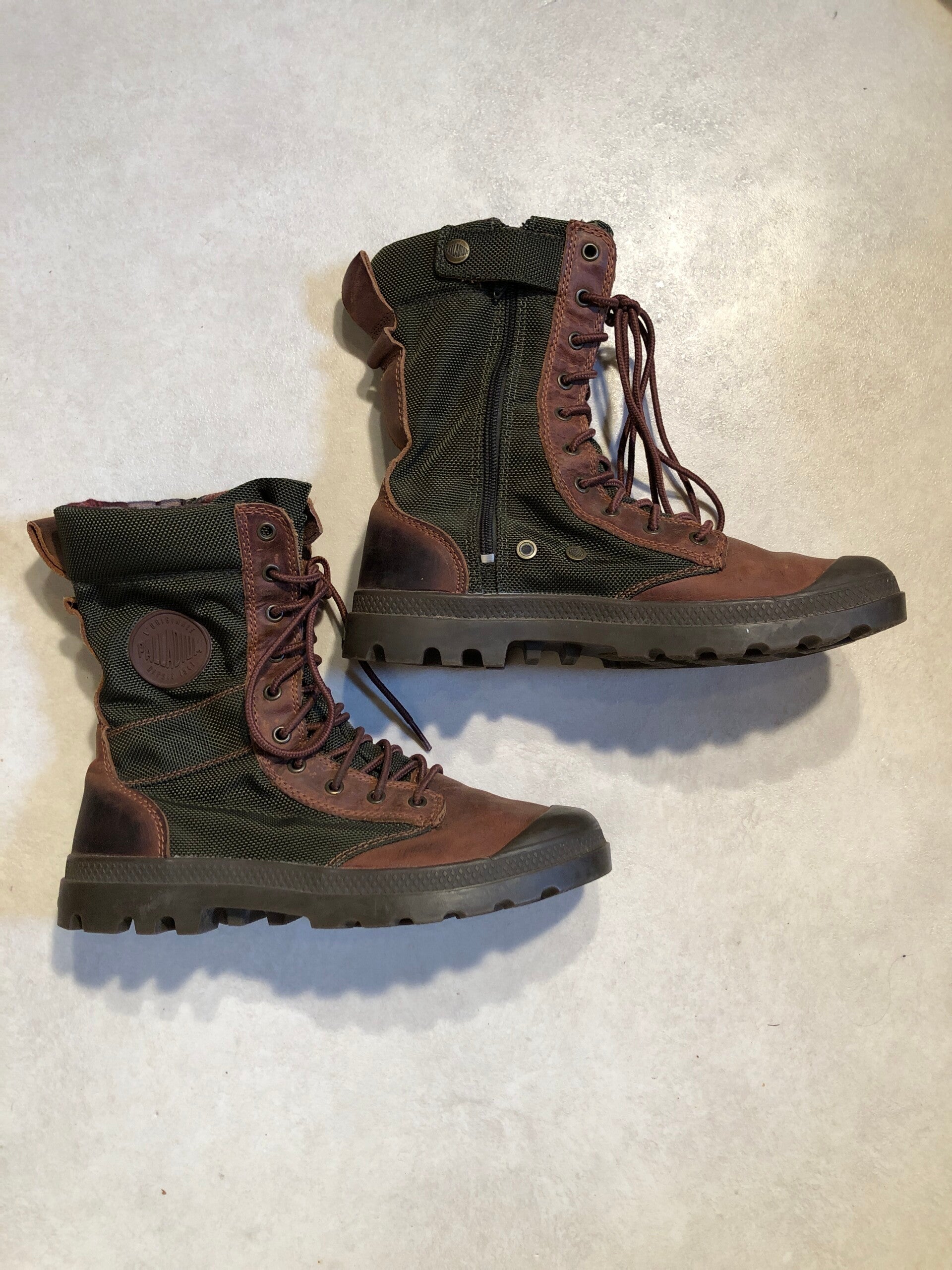 Palladium groen/bruine outdoor veter boots maat 42