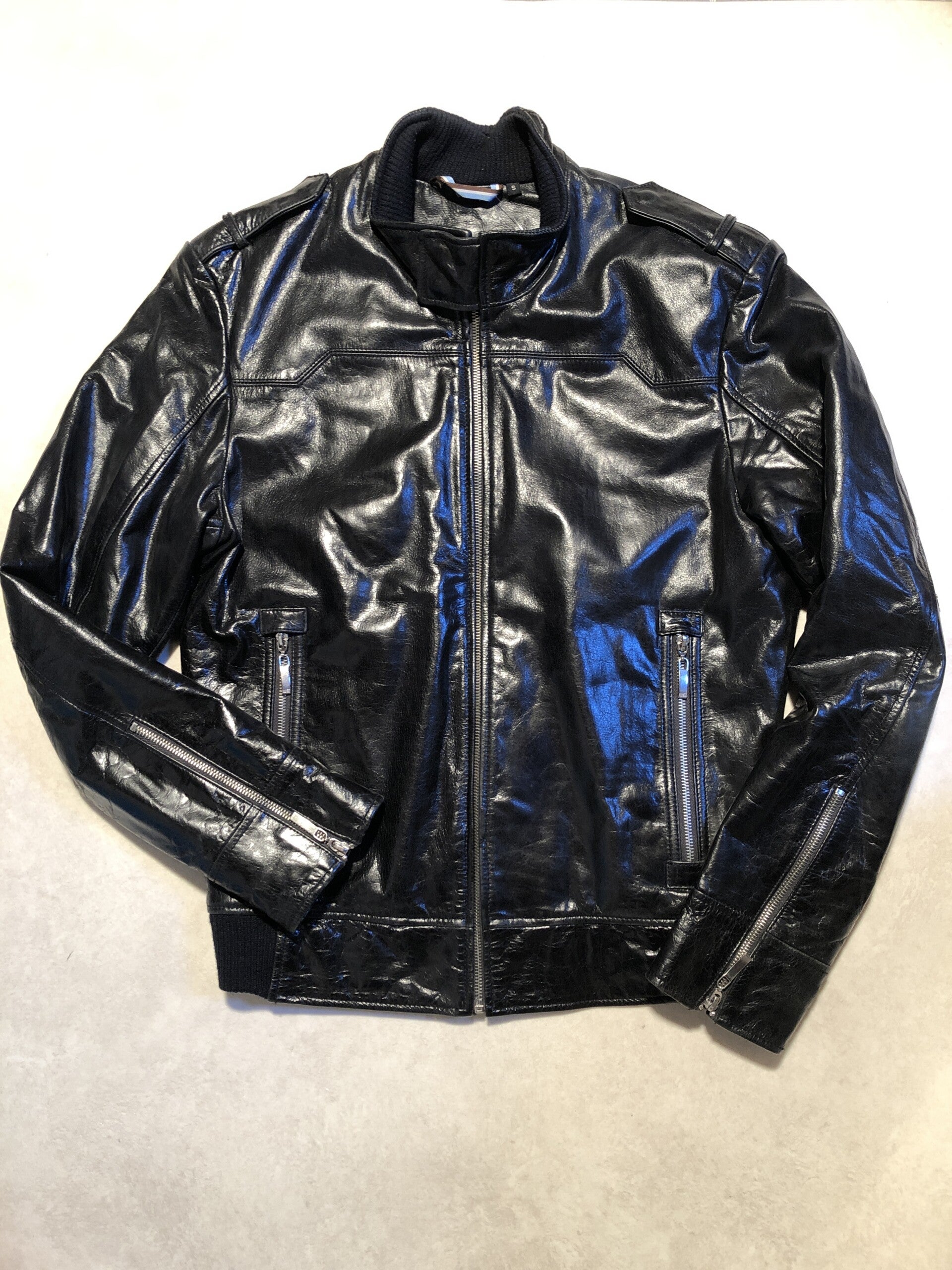 We zwart leder Jack maat S