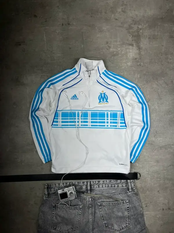 Olympique Marseille Trainingsjacke XS Blau Fußball Track Jacket