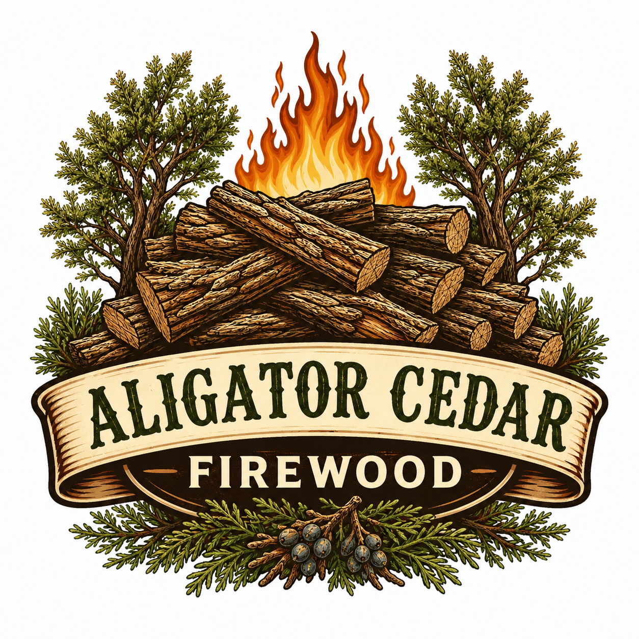 Aligator Cedar Firewood - 1/2 Cord (2 X 4 X 8)
