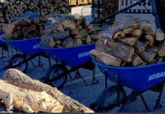 Peach firewood - WheelBarrow