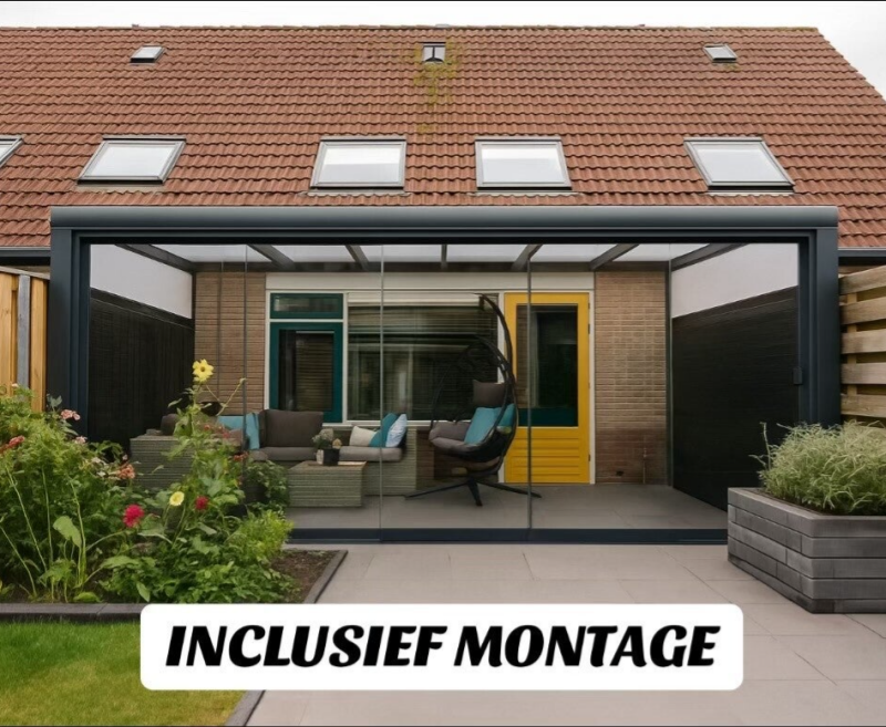 compleet gesloten serre - 4 meter breed