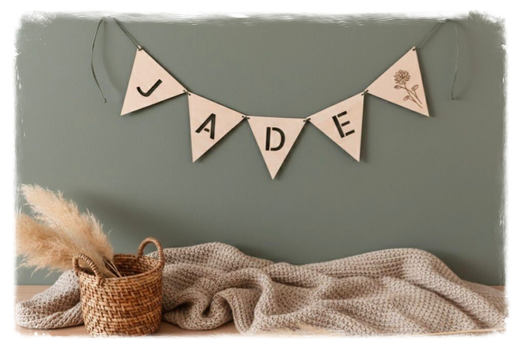 Houten vlag met letter