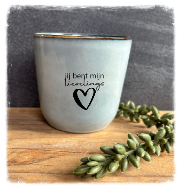 Mok met eigen tekst