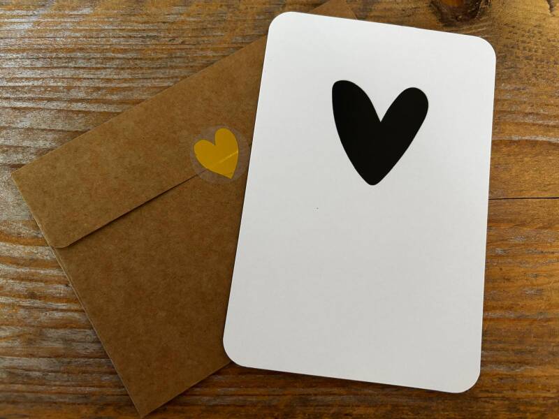 A6 formaat "Heart" inclusief envelop en sluitzegel €2,-
