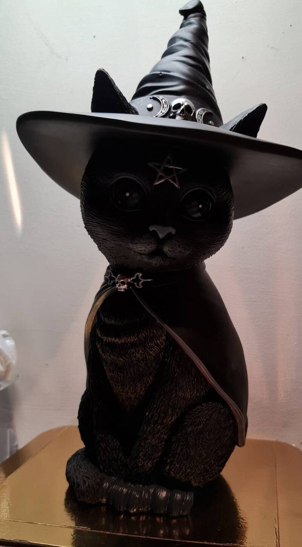 Gato Negro con Sombrero 30 cm