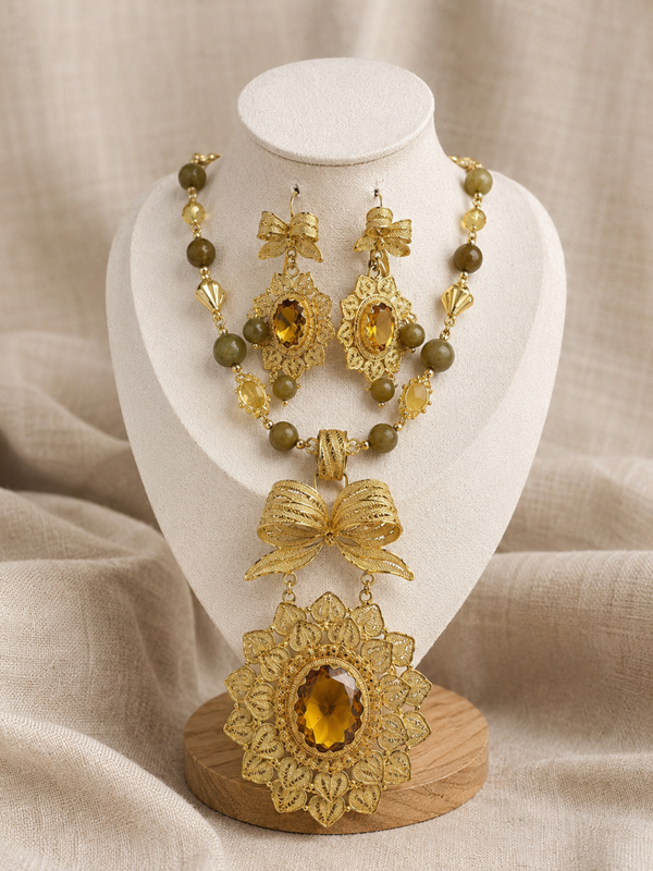 Collar Agathas & Filigrana Tradicional