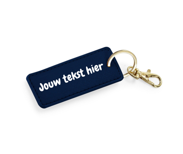 Sleutelhanger met eigen tekst
