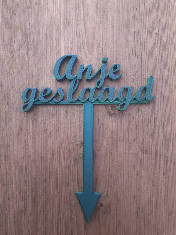 taarttopper geslaagd met naam