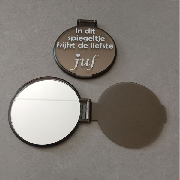 spiegel voor juf (zwart)